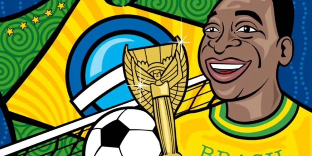 A mostra virtual “LOVE: Pelé pelos craques do traço” reúne mais de 100 trabalhos de cartunistas de todo o Brasil, e alguns de fora do país, dentro do site HQMIX.