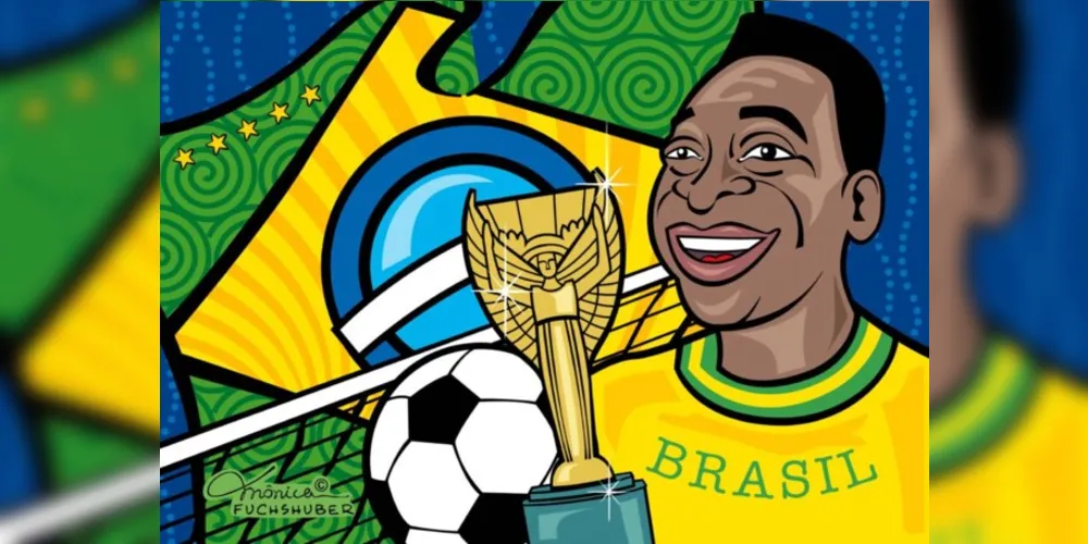A mostra virtual “LOVE: Pelé pelos craques do traço” reúne mais de 100 trabalhos de cartunistas de todo o Brasil, e alguns de fora do país, dentro do site HQMIX.