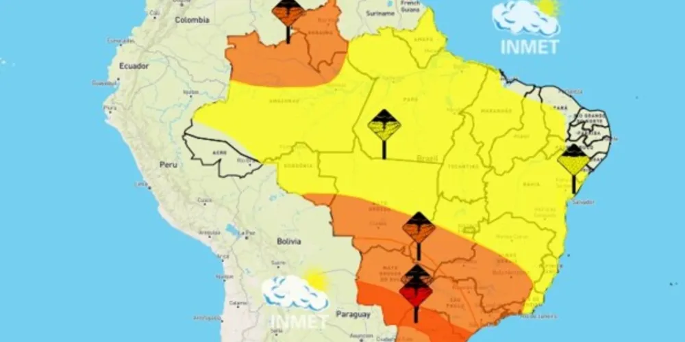 De acordo com o Instituto, o aviso é válido para as próximas 24 horas.