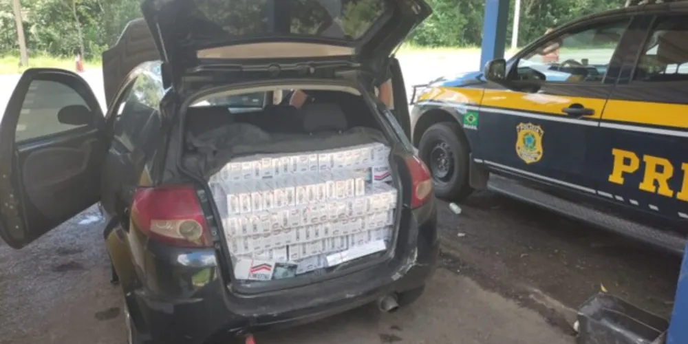 Cigarros apreendidos vinham do Paraguai