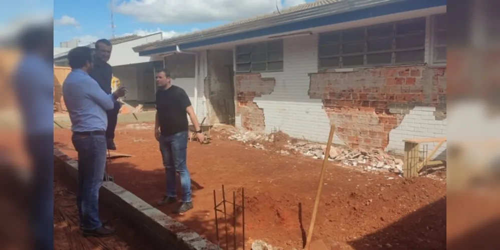 Prefeito Irani Barros (PSD) e o vice-prefeito Potinho (MDB) visitaram o local nesta semana