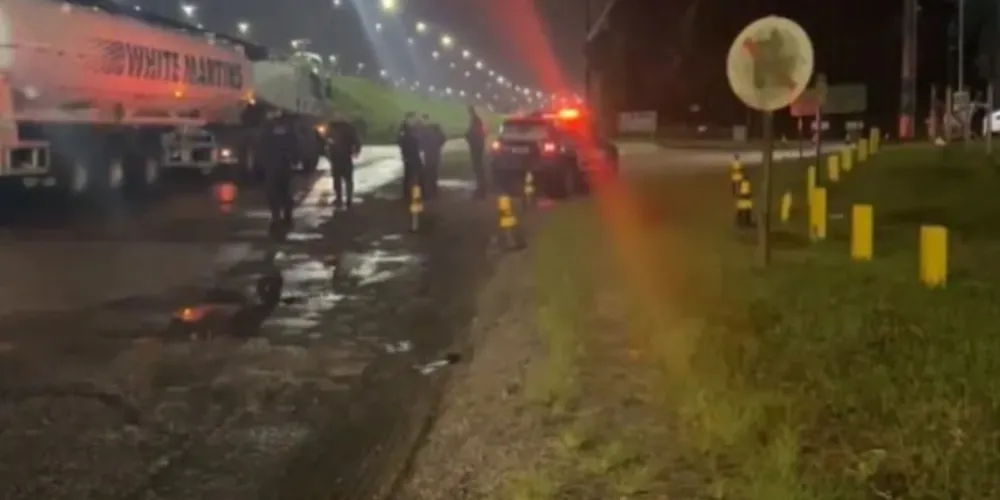Situação aconteceu em frente à entrada da Refinaria Presidente Getúlio Vargas (Repar)
