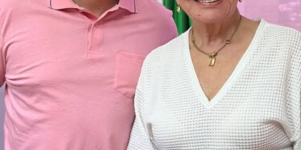 Ede Pimentel e a Prefeita Elizabeth Schmidt no anúncio realizado hoje (17)