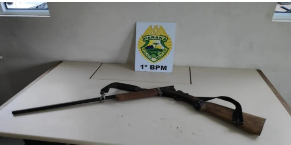 Arma foi encontrada em cima de um guarda-roupa em uma das residências