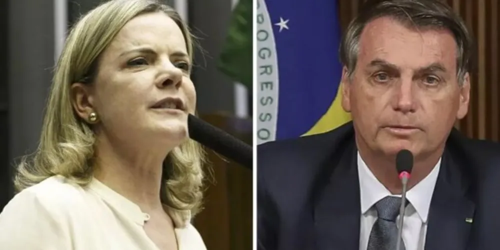 Gleisi Hoffmann (PR), afirmou que o presidente Jair Bolsonaro (PL) é “cúmplice” dos atos de violência