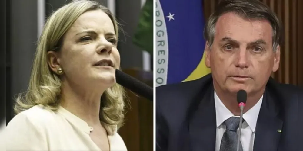 Gleisi Hoffmann (PR), afirmou que o presidente Jair Bolsonaro (PL) é “cúmplice” dos atos de violência