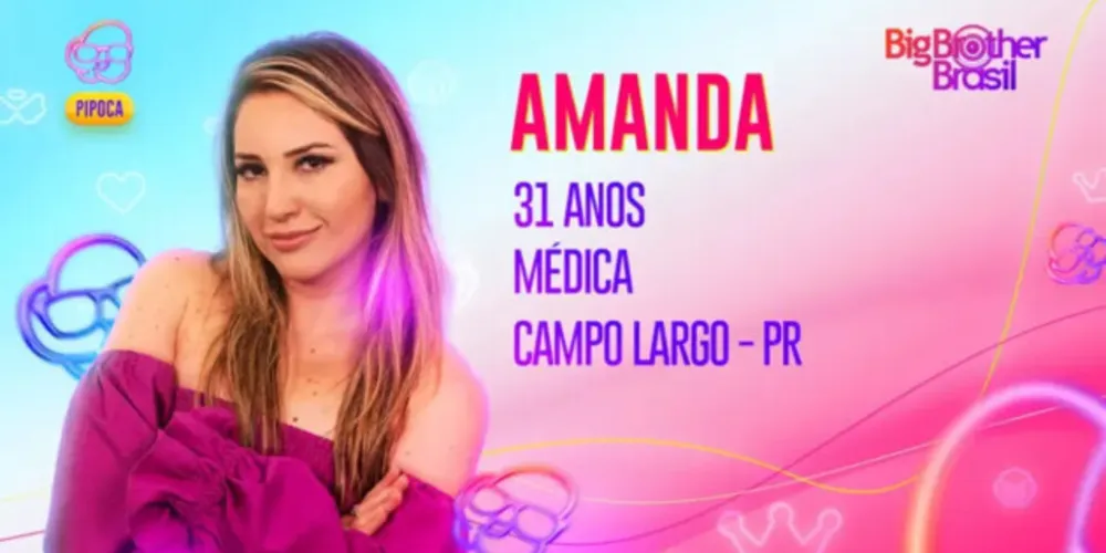 A  médica intensivista Amanda Meirelles, de 31 anos, foi a 21ª participante anunciada