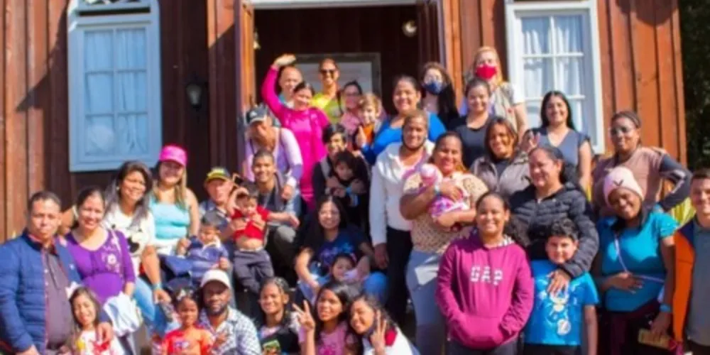 Em junho, um grupo esteve no Parque Histórico de Carambeí na Semana do Migrante