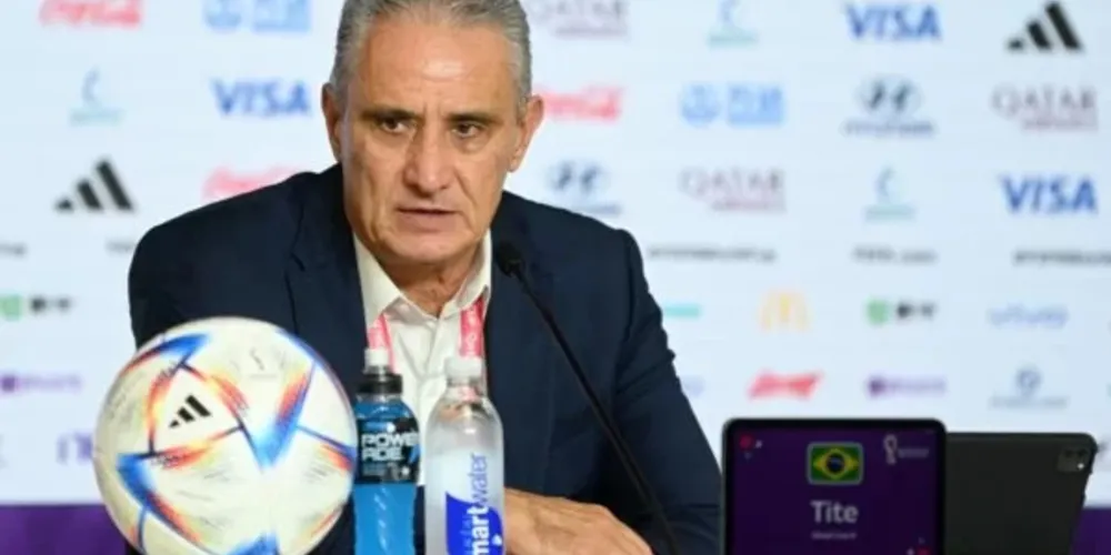 Tite, ex-treinador da Seleção Brasileira em entrevista coletiva.