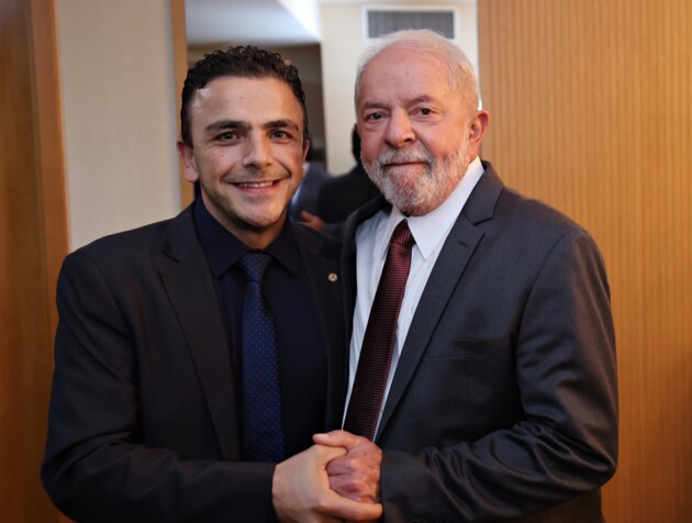 Aliel Machado e o presidente eleito Lula.