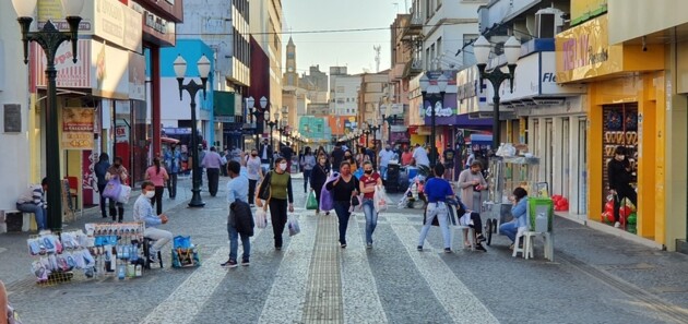 'Calçadão' é um dos pontos de maior circulação de pessoas na cidade