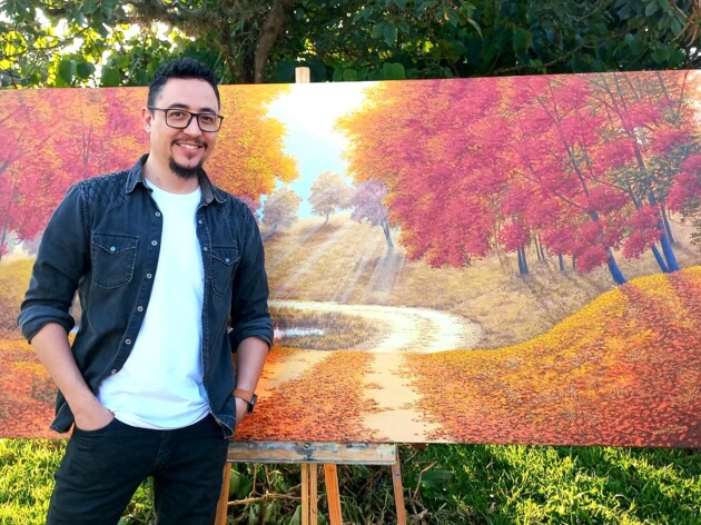 Emanuel Sansana começou a realizar pinturas em 2019