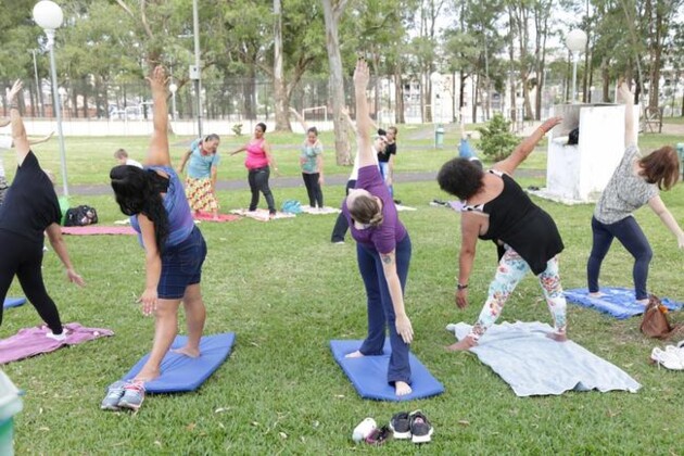 Parque Monteiro já recebeu atividade de yoga em edições anteriores