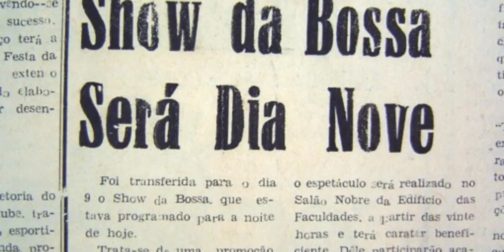 Matéria publicada no JM em 01 de junho de 1967 a respeito do show de bossa nova promovido pelo Centro Acadêmico Carvalho Santos em Ponta Grossa