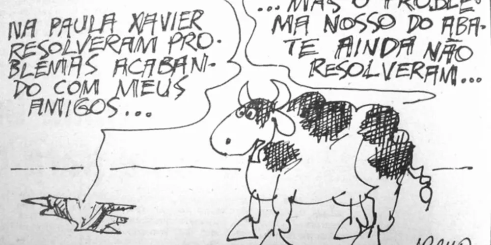 Charge de Ireno publicada no JM em 25 de outubro de 1984