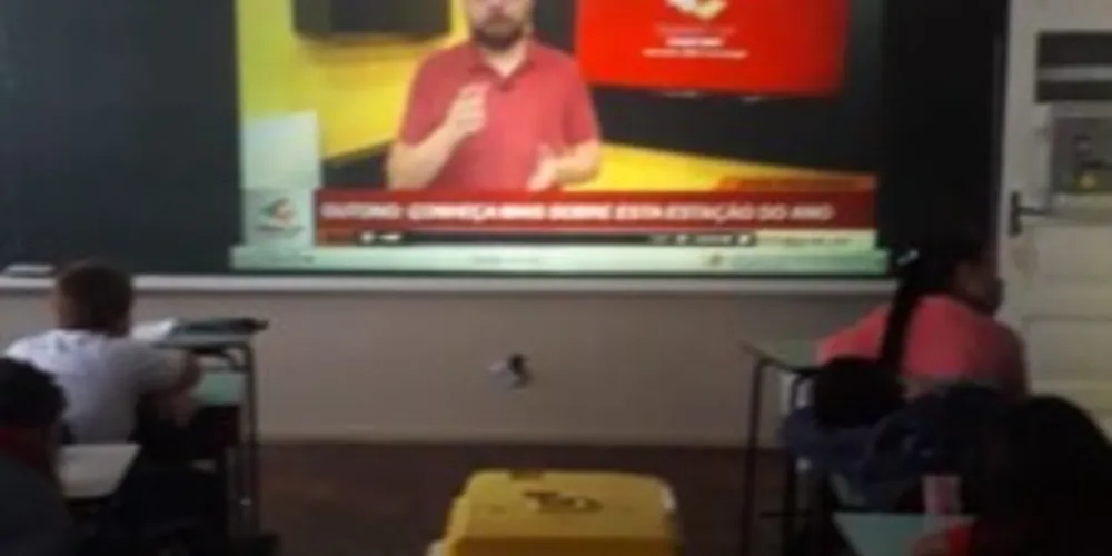 Turma assistiu videoaula, pesquisou conceitos, realizou produções e registrou em fotos o tema