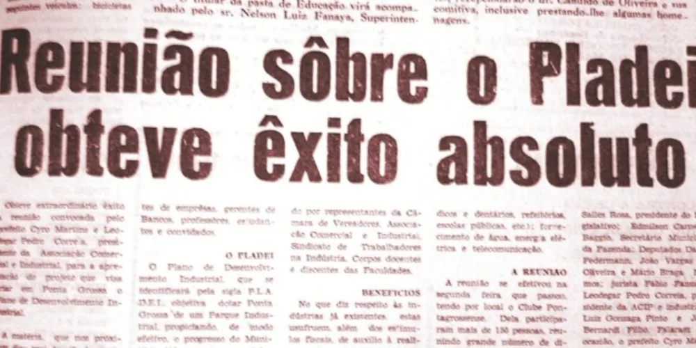 Matéria publicada no JM de 14 de agosto de 1969, destacando uma das reuniões preparatórias do PLADEI