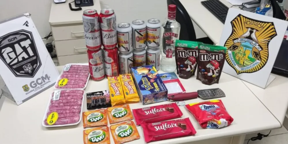 Produtos furtados somam pouco mais de R$200