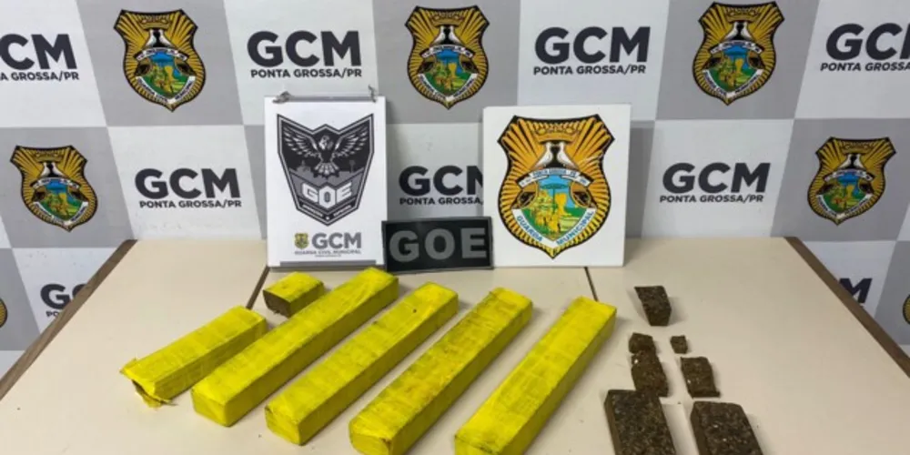 GCM apreendeu mais de 4kg de maconha