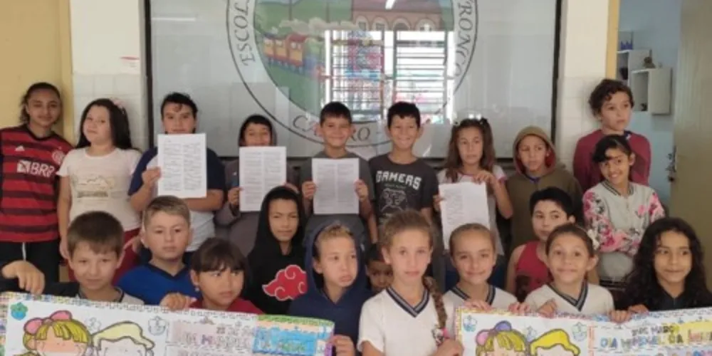 Educandos compreenderam a importância do tema ao realizar produções