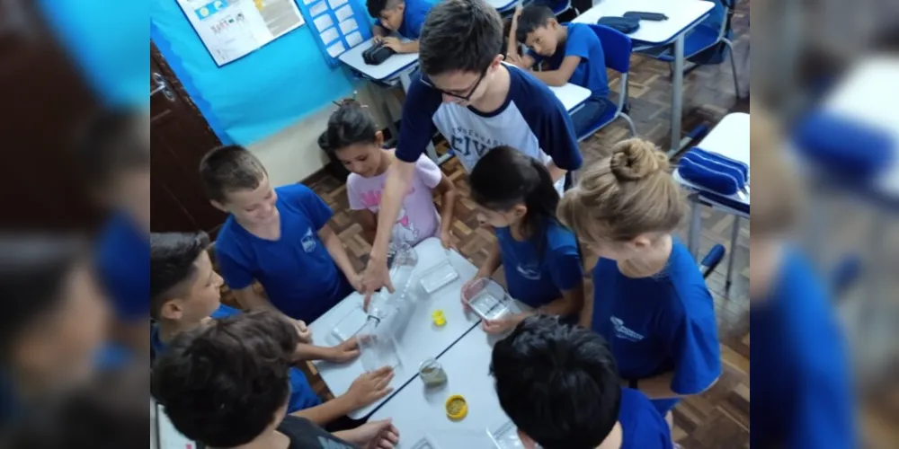 As atividades contaram com a visita de um ex-estudante da Escola e de dois Cabos da Polícia Ambiental