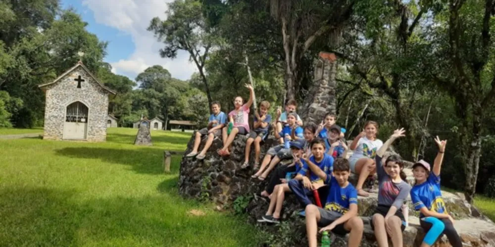 Como parte das atividades os alunos realizaram uma visita a Capela do Senhor Bom Jesus do Monte