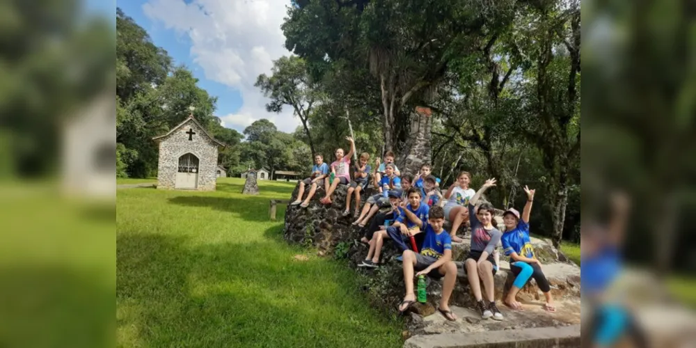 Como parte das atividades os alunos realizaram uma visita a Capela do Senhor Bom Jesus do Monte