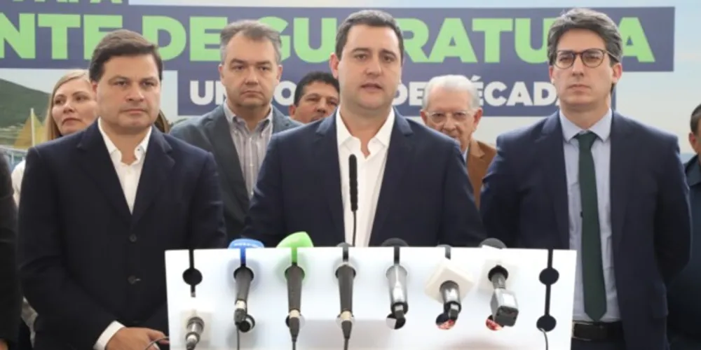 O Governador Carlos Massa Ratinho Junior anunciou a emissão da licença ambiental prévia para a construção da Ponte de Guaratuba, no Litoral do Paraná