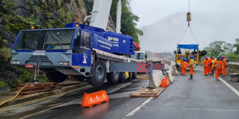 Obra do DER no km 41 da BR-277 chegou a 70% de execução neste final de semana