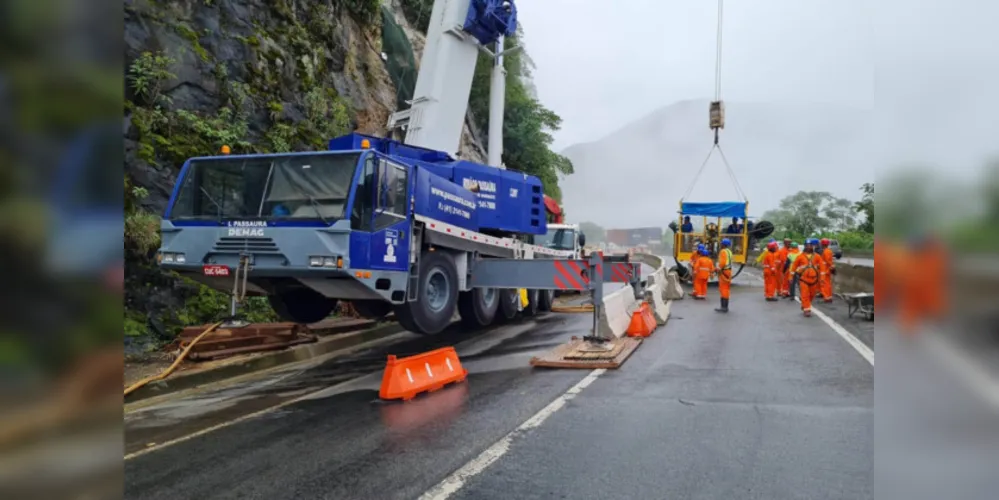 Obra do DER no km 41 da BR-277 chegou a 70% de execução neste final de semana