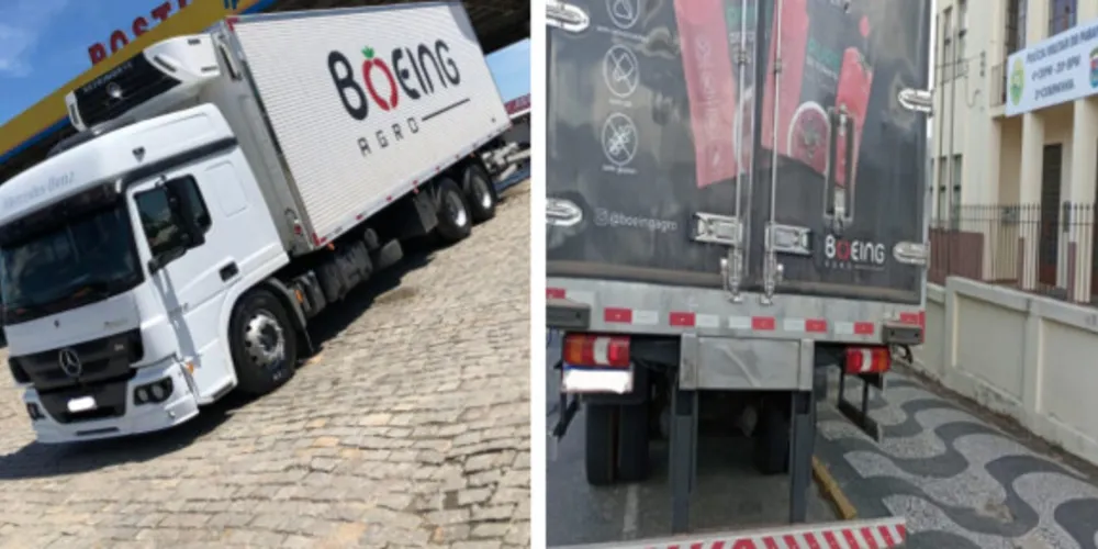 Carreta foi encontrada após ser furtada próxima ao pedágio de Witmarsum