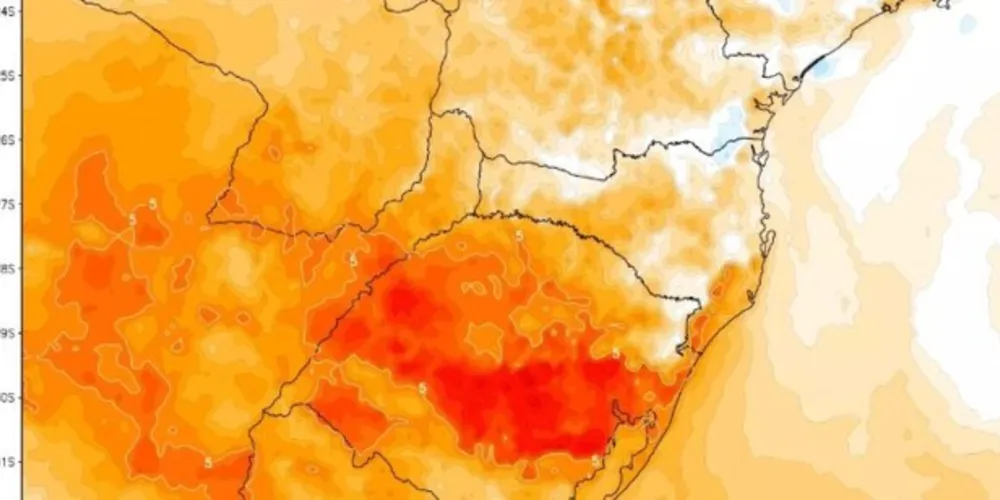 Uma massa de ar quente e seco será substituída por uma massa de ar frio