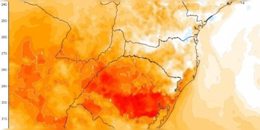 Uma massa de ar quente e seco será substituída por uma massa de ar frio