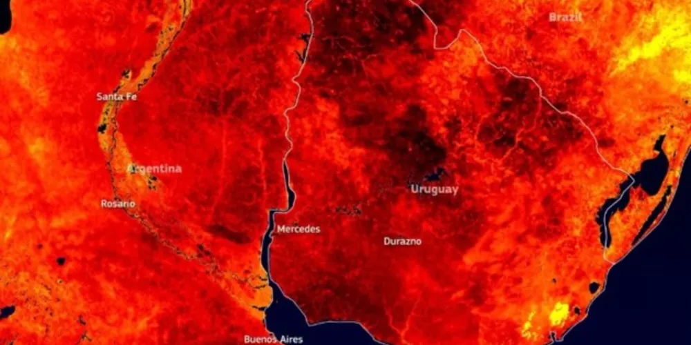 De acordo com Sistema Copernicus, a temperatura chegou a 48ºC no solo