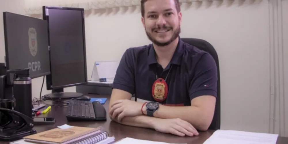 Derick Moura Jorge é delegado titular do 2º Distrito Policial de Ponta Grossa