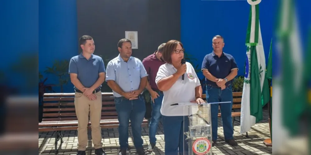 Durante a abertura da galeria, a prefeita Alcione Lemos (União) prestou contas sobre a obra