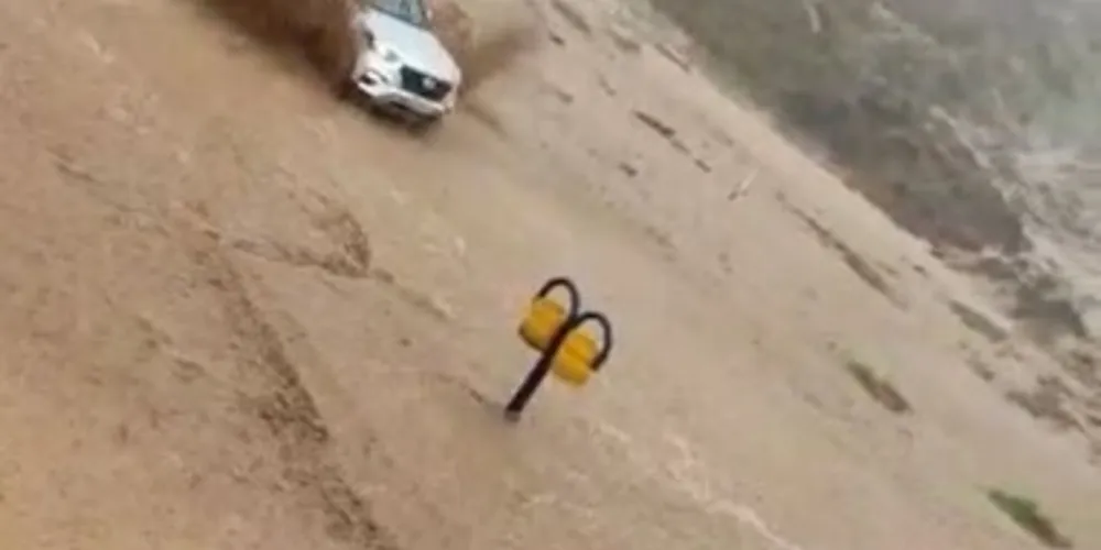 Lago de Olarias ficou 'alagado' por conta das fortes chuvas