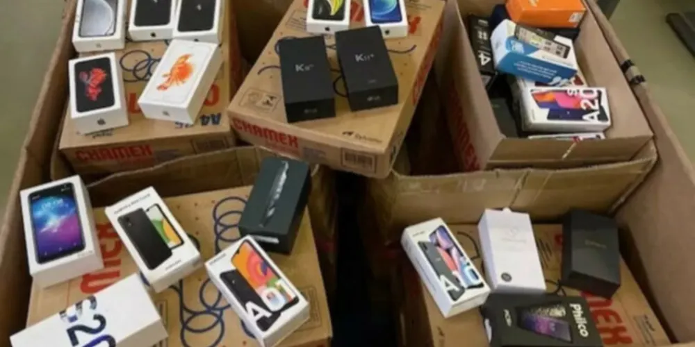 A lista inclui uma série de produtos eletrônicos, como celulares, notebooks, drones, entre outros.