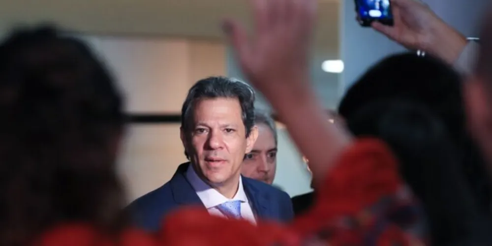 Ministro da Fazenda, Fernando Haddad, no Senado para reunião com Presidente do Senado, Rodrigo Pacheco e líderes de partido.