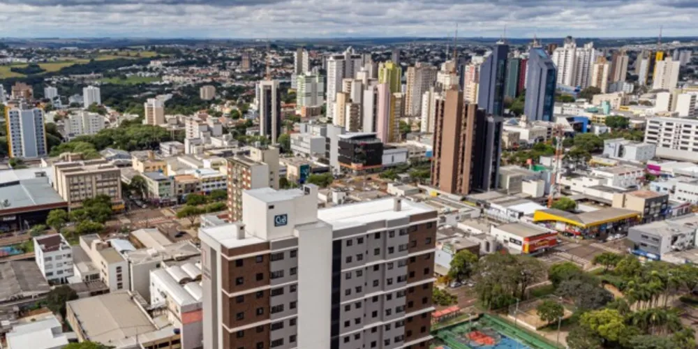 Cascavel, 23 de fevereiro de 2023 - Drone de Cascavel, cidade localizada na região oeste do Paraná.