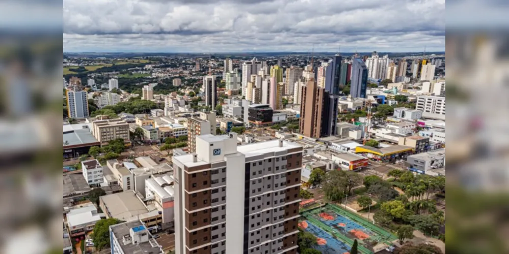 Cascavel, 23 de fevereiro de 2023 - Drone de Cascavel, cidade localizada na região oeste do Paraná.