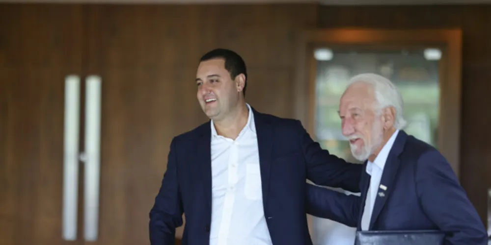 Governador Carlos Massa Ratinho Junior com o Vice-governador Darci Piana