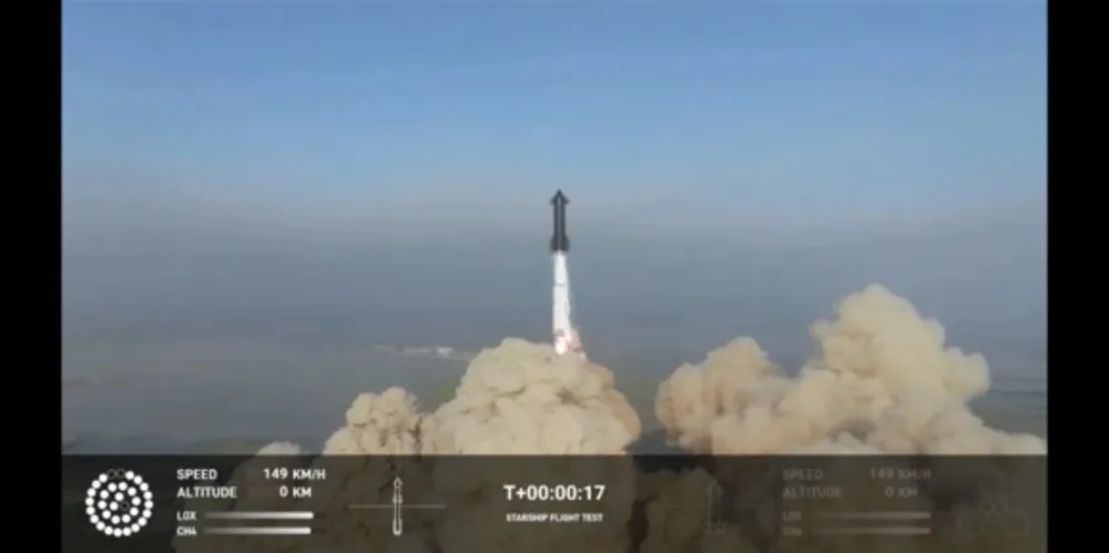 A nave explodiu pouco depois de deixar a base