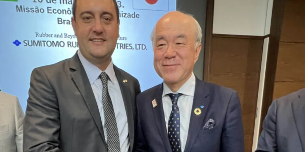 O encontro aconteceu em Kobe, no Japão, durante a missão internacional do Governo do Estado ao país asiático.