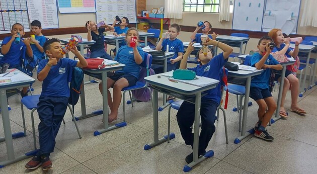 Uma série de atividades trabalhou com os alunos a importância da conservação e uso consciente da água