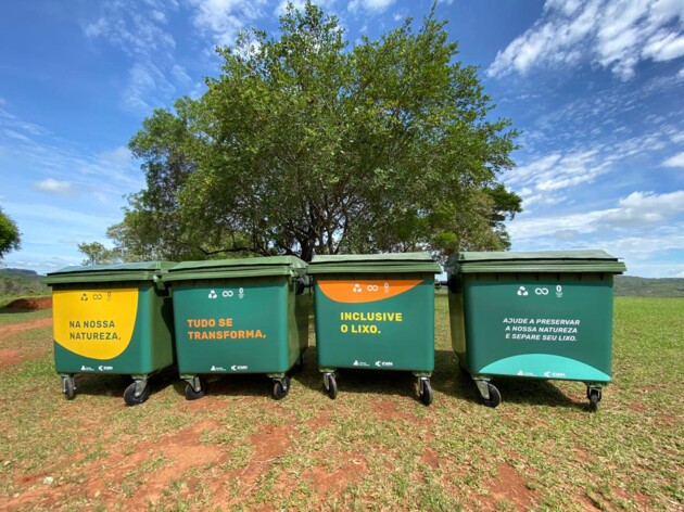 Parque possui espaços para armazenamento dos resíduos
