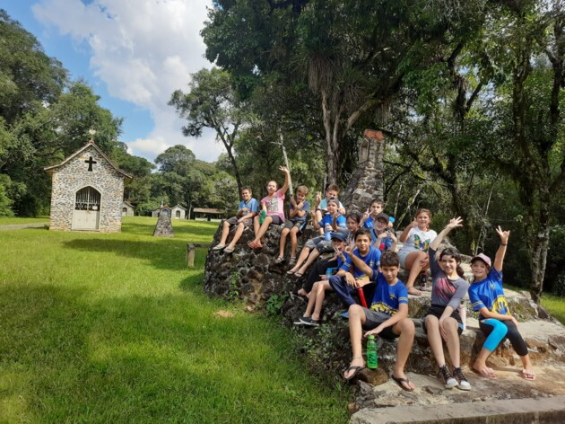 Como parte das atividades os alunos realizaram uma visita a Capela do Senhor Bom Jesus do Monte