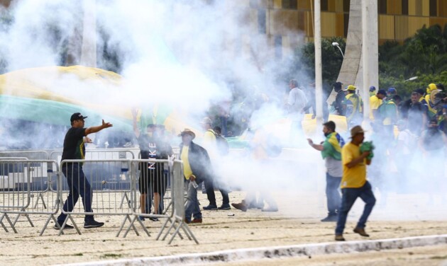 Os atos antidemocráticos foram registrados em Brasília.