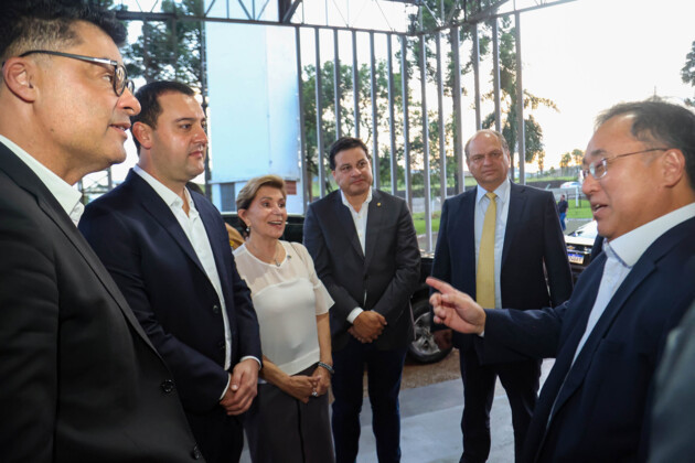 Carlos Massa Ratinho Junior participou nesta quinta-feira (23) do aniversário de 50 anos da inauguração da fábrica da Cargill