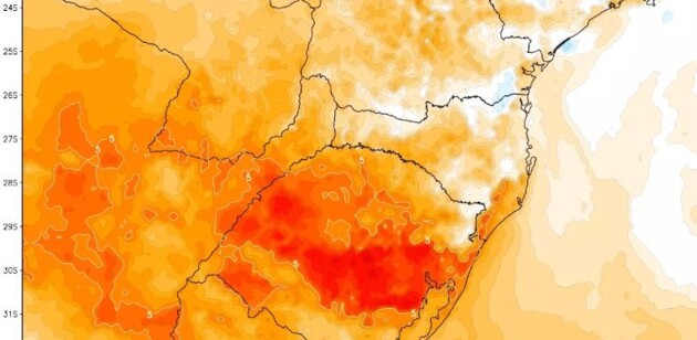 Uma massa de ar quente e seco será substituída por uma massa de ar frio